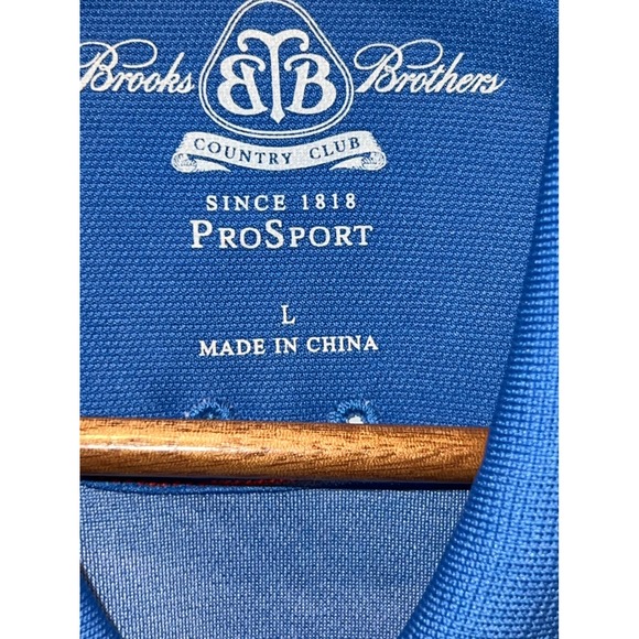 NEW Brooks Brothers Country Club ProSport Polo Shirt Blue Mens Large 5155 26711 - Picture 6 of 8